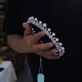 European pearl&zircon brides Tiaras crown 17985