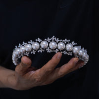 European pearl&zircon brides Tiaras crown 17986