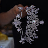 combined Silver Zircon Bridal Crowns Tiaras 17992