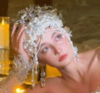 European pearl foreheand brides Tiaras crown 17995
