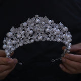 European Zircon Wedding Tiaras Crown 18008