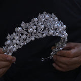 European Zircon Wedding Tiaras Crown 18008