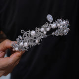 European Round Zircon Wedding Tiaras Crown 18022