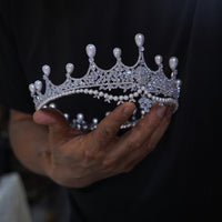 Round zircon brides Tiaras crown 18033