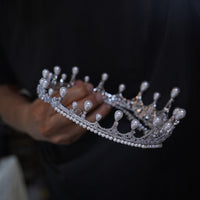 Round zircon brides Tiaras crown 18033