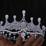 Round zircon brides Tiaras crown 18033