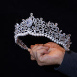 Baroque Pearls&Crystals Wedding Crown Headpieces 18048