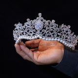 Baroque Pearls&Crystals Wedding Crown Headpieces 18048