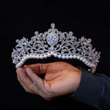 Baroque Pearls&Crystals Wedding Crown Headpieces 18048
