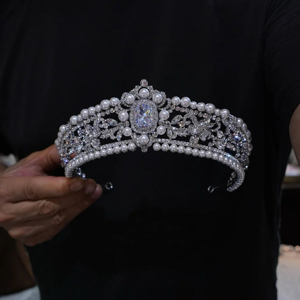 Queen Zircon Wedding Tiaras Great Crown 18050