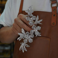 fashion silver crystal brides hair barrttes 18069