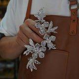 fashion silver crystal brides hair barrttes 18069