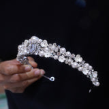 Korean Crystals Wedding Tiara Crown 18071