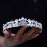 Korean Crystals Wedding Tiara Crown 18071