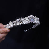 Korean Crystals Wedding Tiara Crown 18071