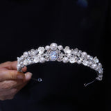 Korean Crystals Wedding Tiara Crown 18071