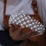 Pearls&Zircon Wedding Tiaras Crown 18073