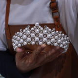 Pearls&Zircon Wedding Tiaras Crown 18073