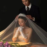 Pearls&Zircon Wedding Tiaras Crown 18073