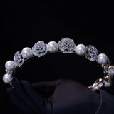 Rose Flower Zircon Wedding Tiaras Great Crown 18080