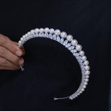 Princess pearl&zircon brides Tiaras crown 18085