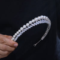 Princess pearl&zircon brides Tiaras crown 18085