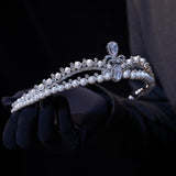 Baroque Pearls&Crystals Wedding Crown Headpieces