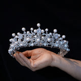European Pearls&Zircon Brides Tiaras Headbands for Wedding 18096