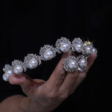Pearls&Zircon Wedding Tiaras Crown 18101
