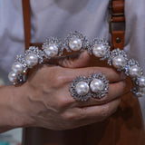 Pearls&Zircon Wedding Tiaras Crown 18101