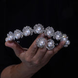 Pearls&Zircon Wedding Tiaras Crown 18101
