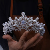 Baroque Pearls&Crystals Wedding Crown Headpieces 18105