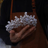 Baroque Pearls&Crystals Wedding Crown Headpieces 18105