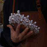 Baroque Pearls&Crystals Wedding Crown Headpieces 18105