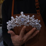 Baroque Pearls&Crystals Wedding Crown Headpieces 18105