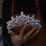 Baroque Pearls&Crystals Wedding Crown Headpieces 18105