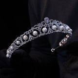 Elegant Pearls Crystals Wedding tiara Hair Accessory 18121