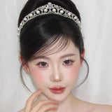 Elegant Pearls Crystals Wedding tiara Hair Accessory 18121
