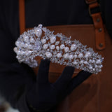 Great Flower Zircon Wedding Tiaras Crown 18129