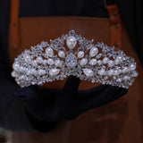 Great Flower Zircon Wedding Tiaras Crown 18129