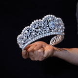 Oversize Crystals Wedding Crown Headpieces 18167