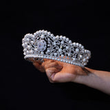 Oversize Crystals Wedding Crown Headpieces 18167