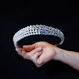 Princess Pearls&Crystals Wedding Crown Headpieces 18173