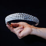 Princess Pearls&Crystals Wedding Crown Headpieces 18173