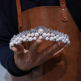 Princess Pearls&Crystals Wedding Crown Headpieces 18175