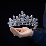 European Crystals Wedding Crown Headpieces 18248