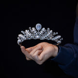 Princess Crystal&Pearls Wedding Tiara Crown 18262