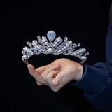 Princess Crystal&Pearls Wedding Tiara Crown 18262
