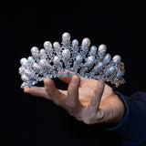 Princess Crystal&Pearls Wedding Tiara Crown 18263