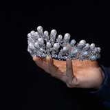 Princess Crystal&Pearls Wedding Tiara Crown 18263